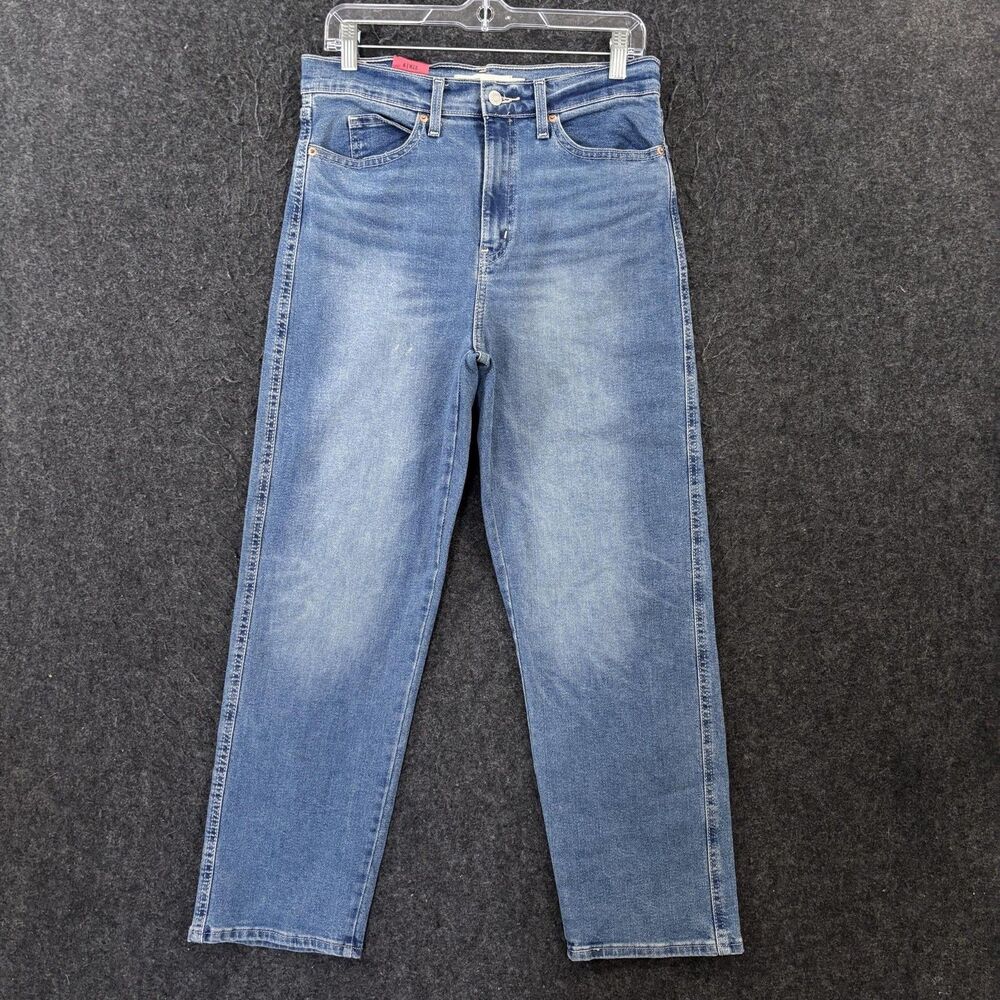 Levi Strauss Signature High Rise Straight Jeans Women's 6 Blue Medium Wash